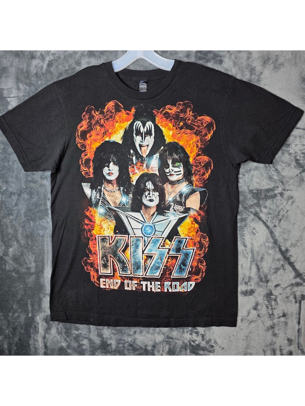 Kiss End Of The Road Omaha Tour Men's T-Shirt Sz Large